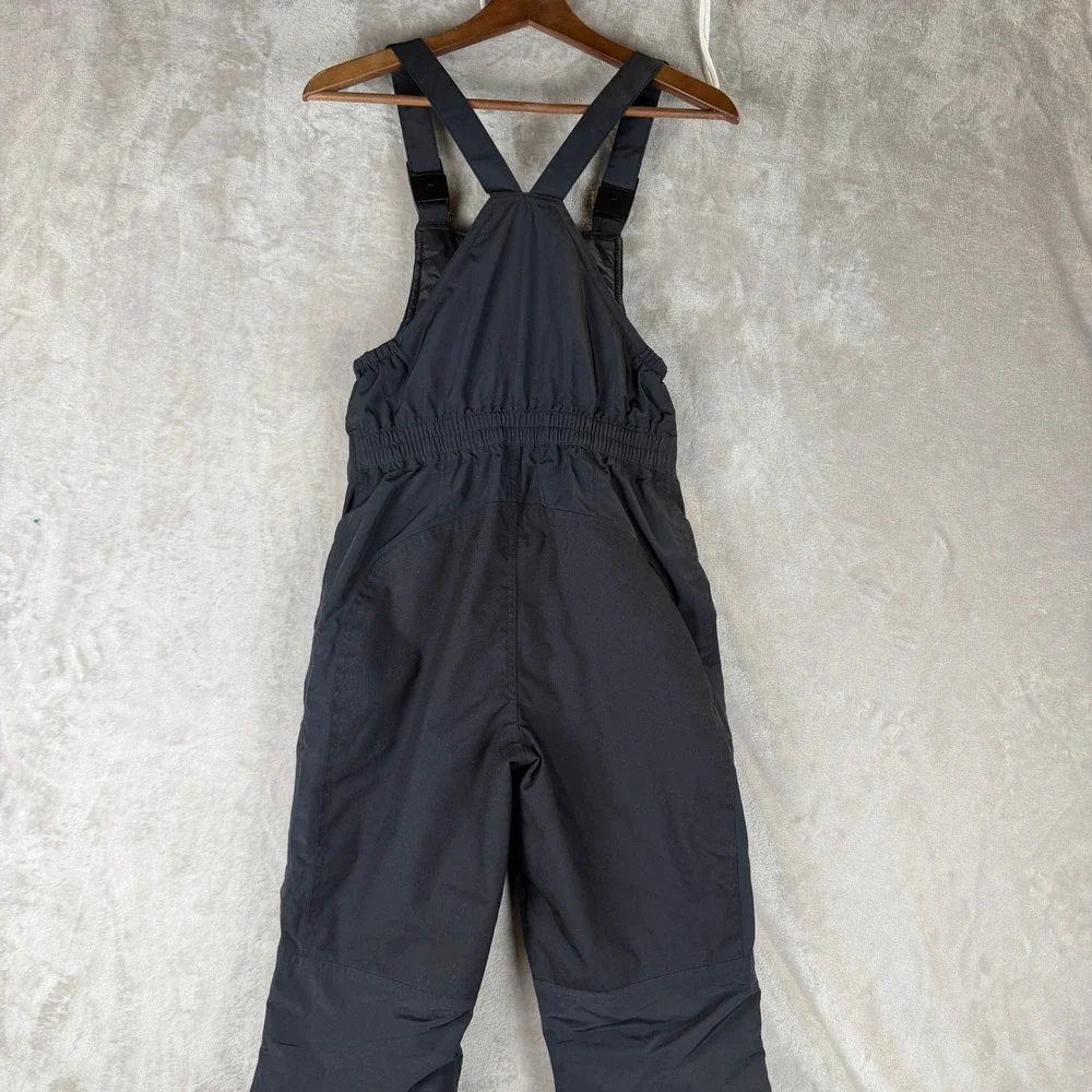 Lands End Kids Black Iron Knee Insulated Snow Bib Overalls Size 12